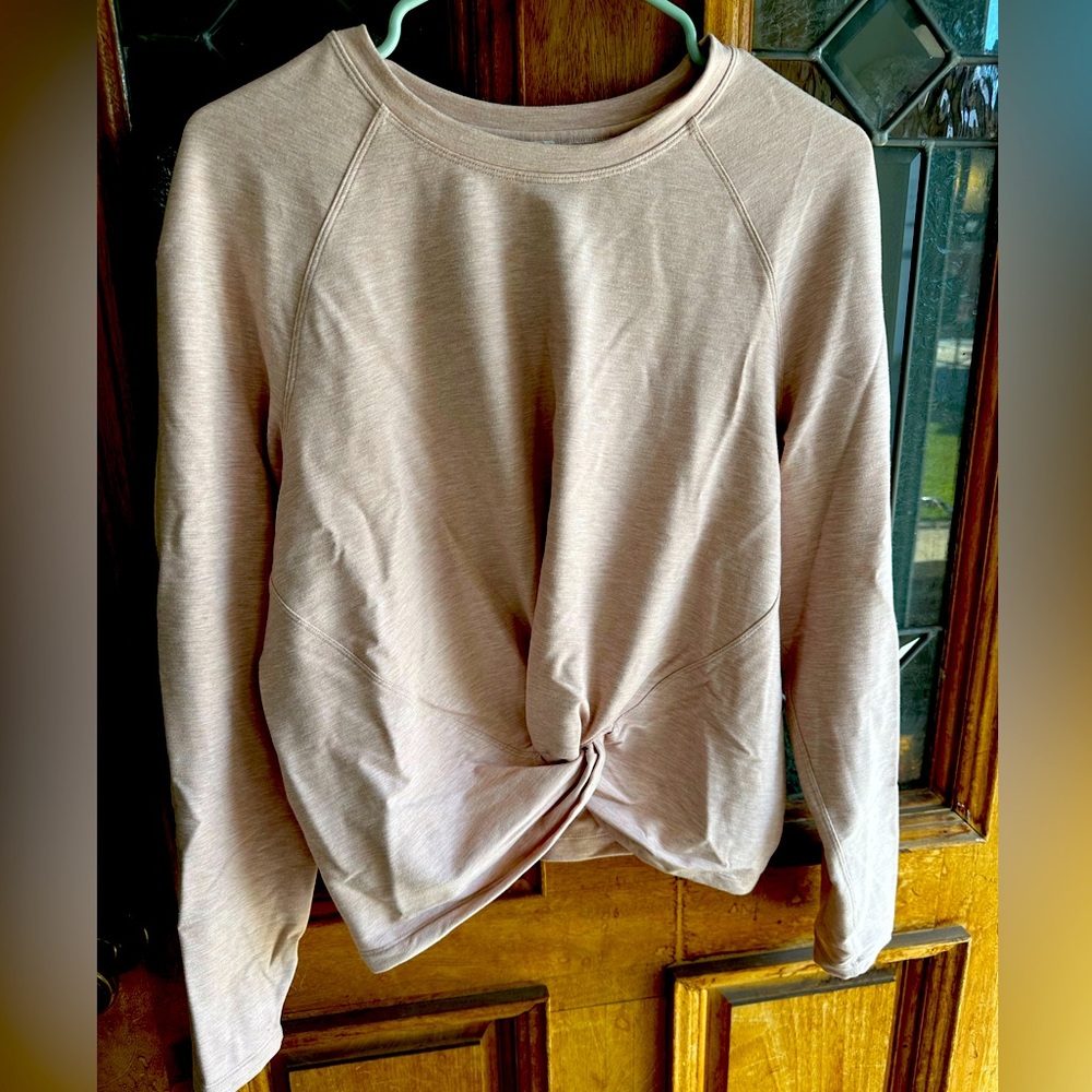 Lululemon light heather pink sweatshirt size 8